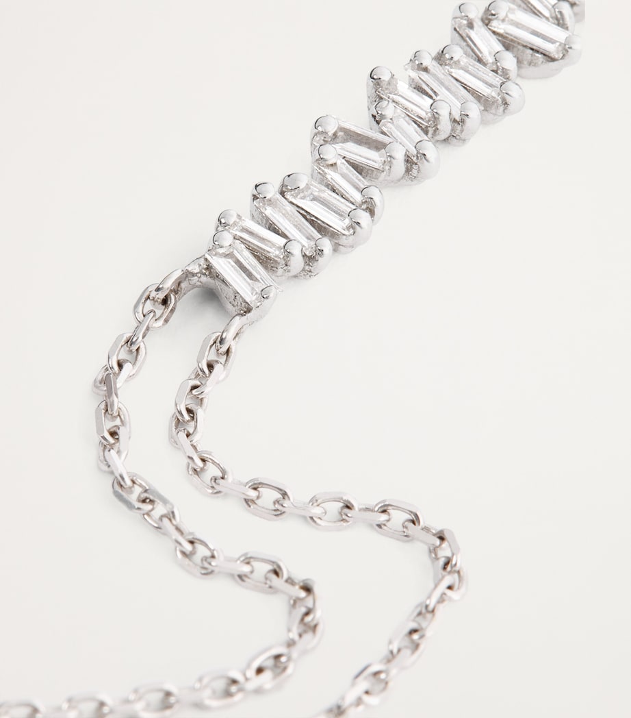 Suzanne Kalan white gold diamond bar bracelet, UK version