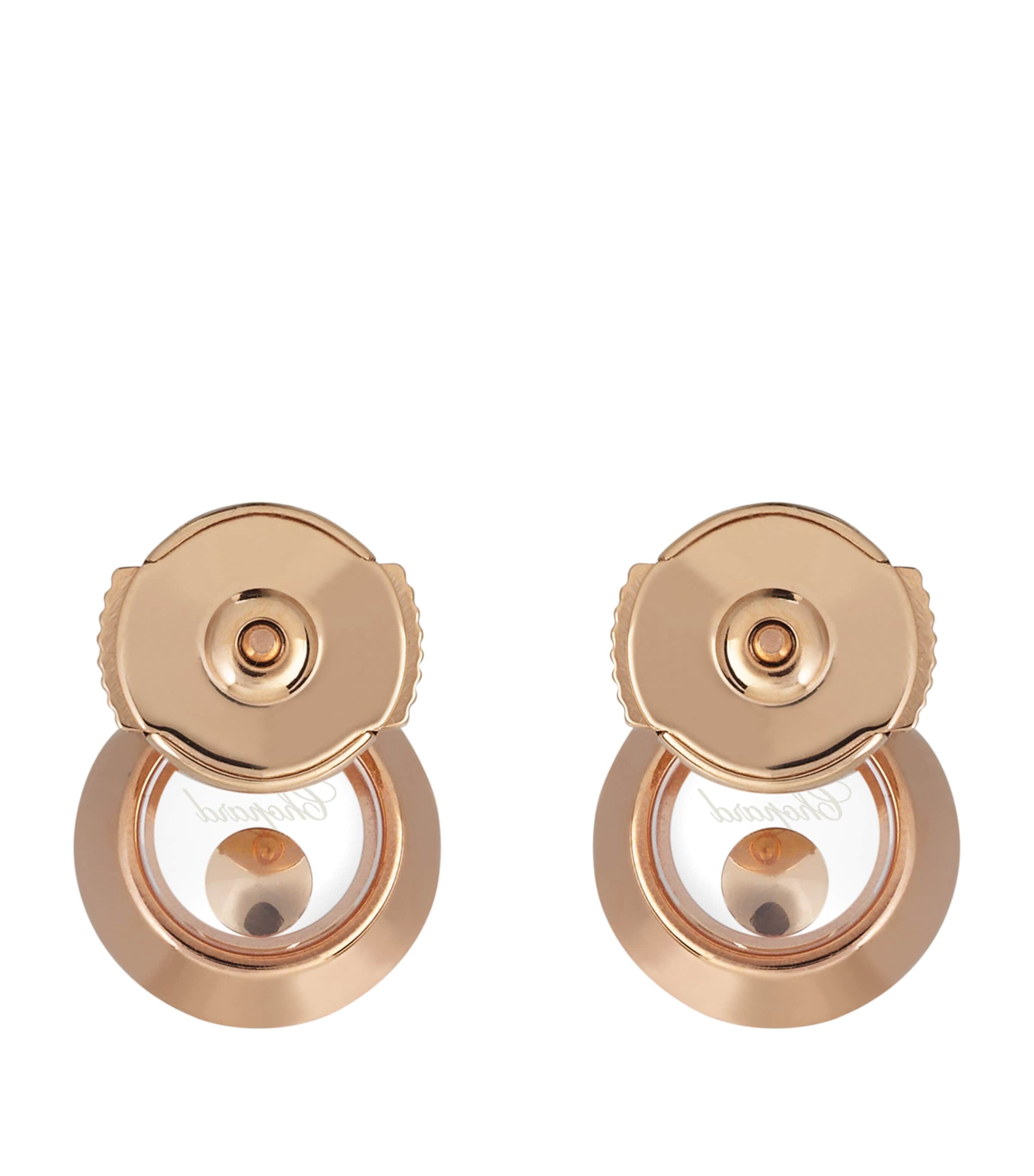 Chopard Happy Diamonds earrings rose gold (British brand)