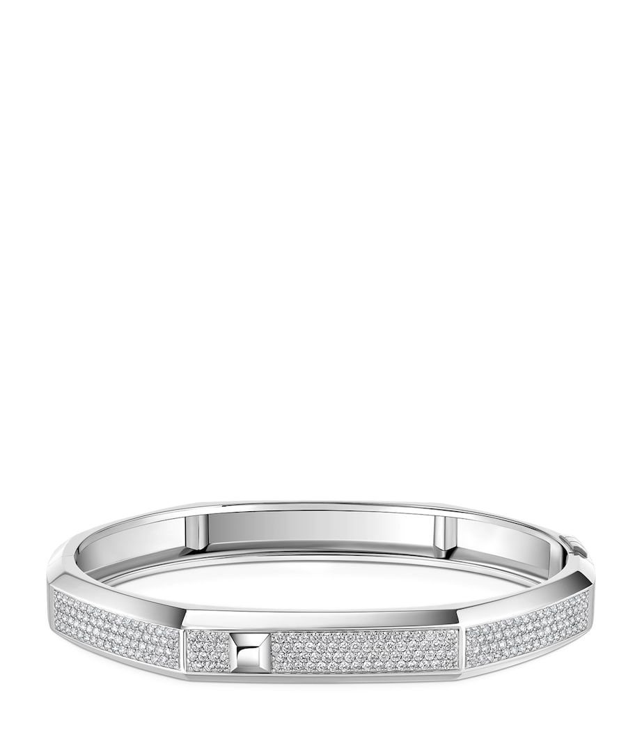 Messika Moderniste Medium bangle 1.25ct pave diamonds, imported from the UK