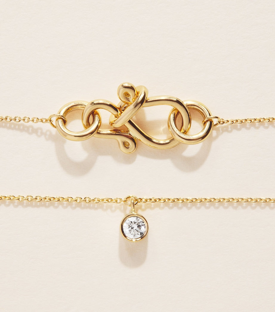 Collier de diamants Lou of the Valley Sophie Bille Brahe 40cm, importé du Royaume-Uni