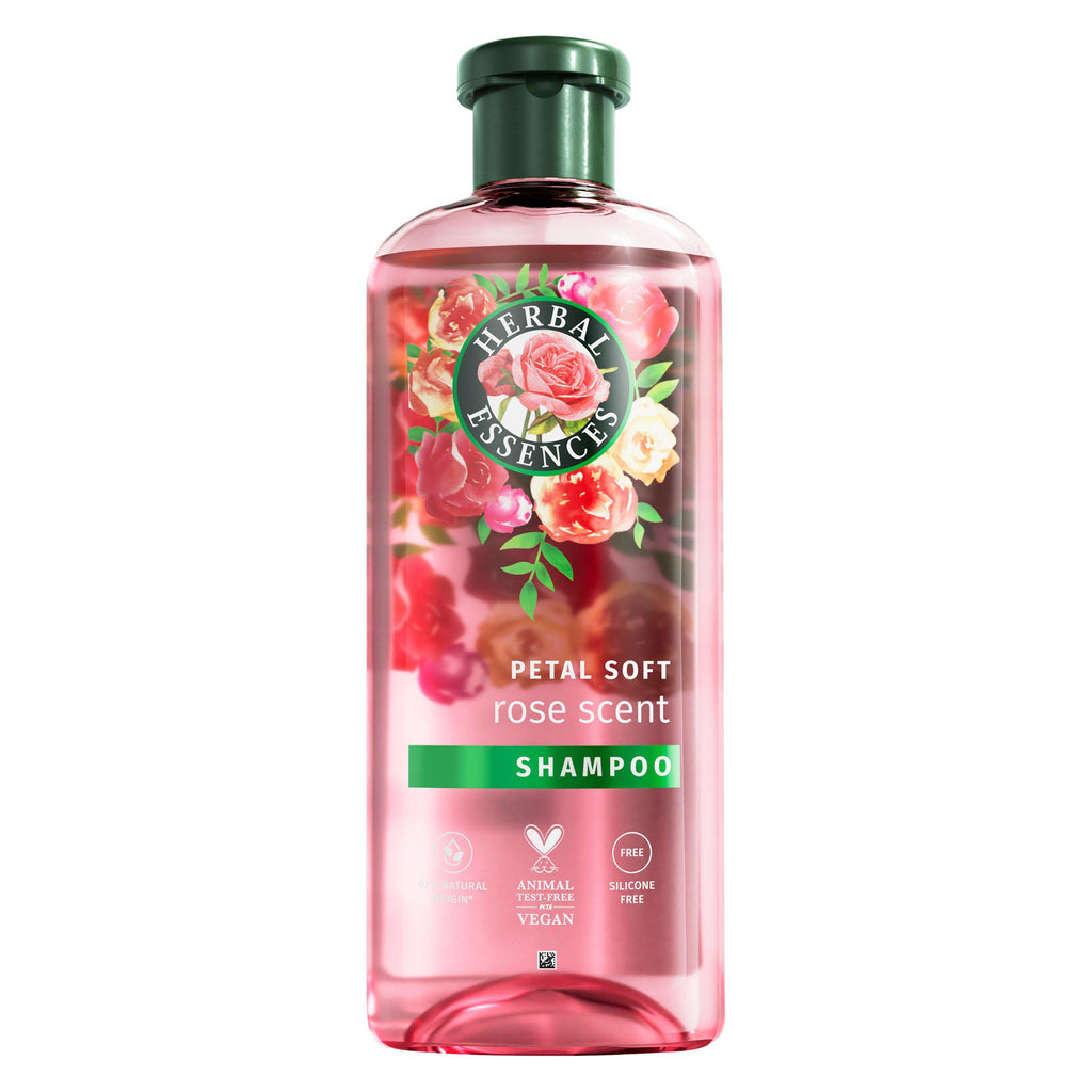 Herbal Essences Rose Scent Petal Soft Shampoo 350ml to Nourish Dry Hair Silicone Free