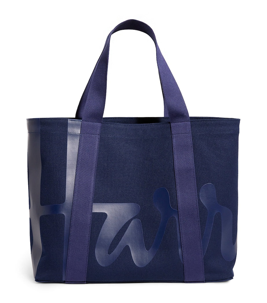 Harrods medium cotton logo tote bag, UK version