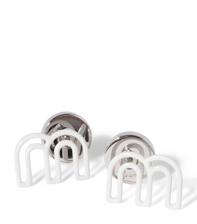 Harrods Miu Miu M Logo Stud Earrings- Buy online at McGrocer