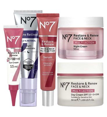 No7 Restore & Renew MULTI ACTION Complete Retinol Regime GOODS Boots   