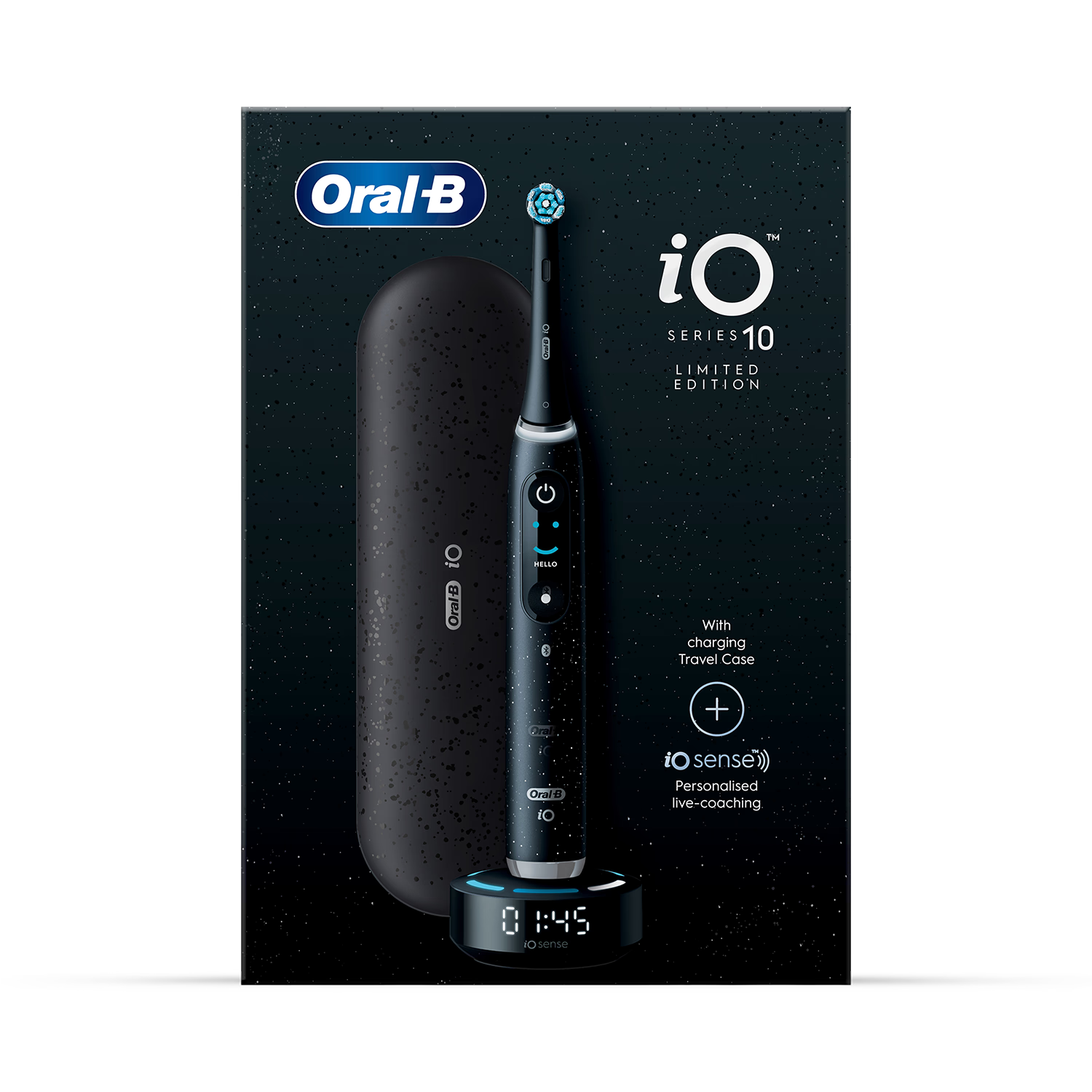 Oral-B electric toothbrush iO 10 Cosmic Black, imported from the UK