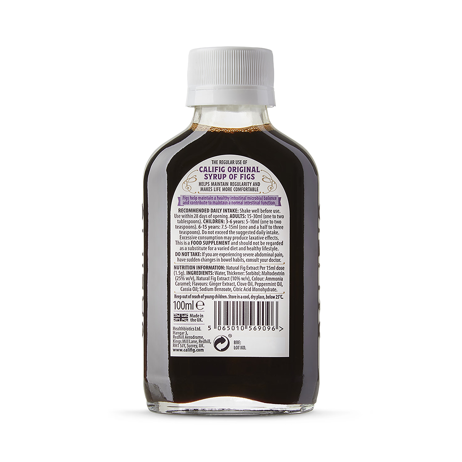 Califig Original Syrup of Figs 100 ml (British brand)
