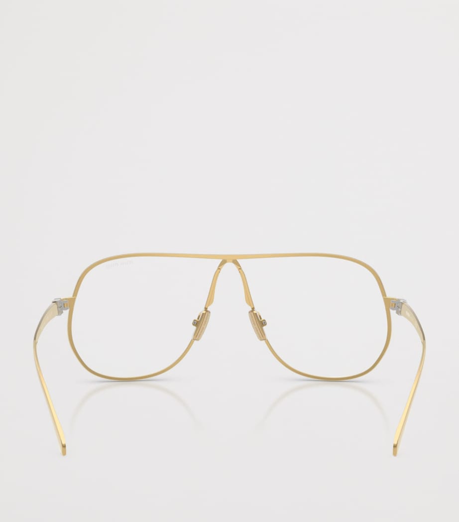 Miu Miu metal pilot sunglasses with blue light filter - British product