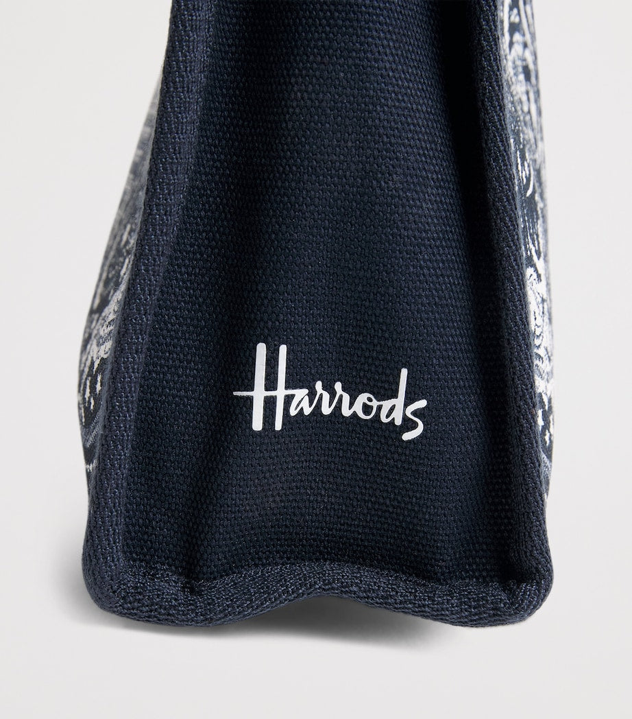 Harrods Knights of Brompton pouch with jacquard design, imported from the UK