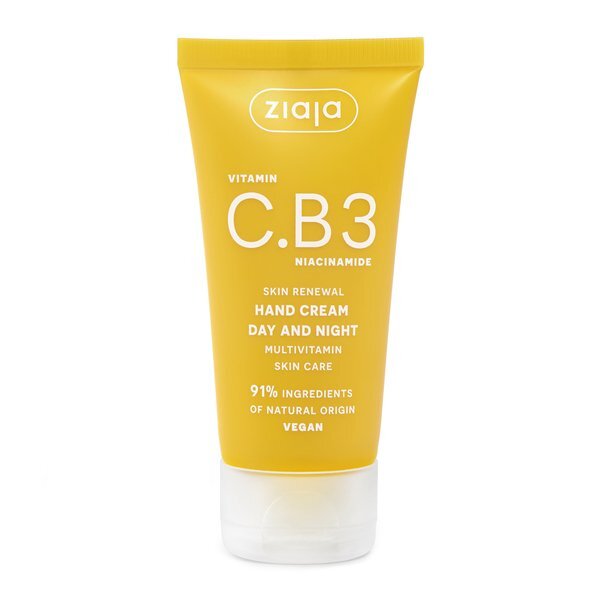 Ziaja Vitamin C.B3 Niacinamide Hand Cream 50ml, imported from the UK