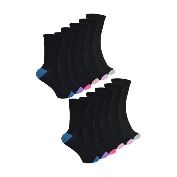 12 Pairs Ladies Low Cut Bamboo Trainer Socks 4-8