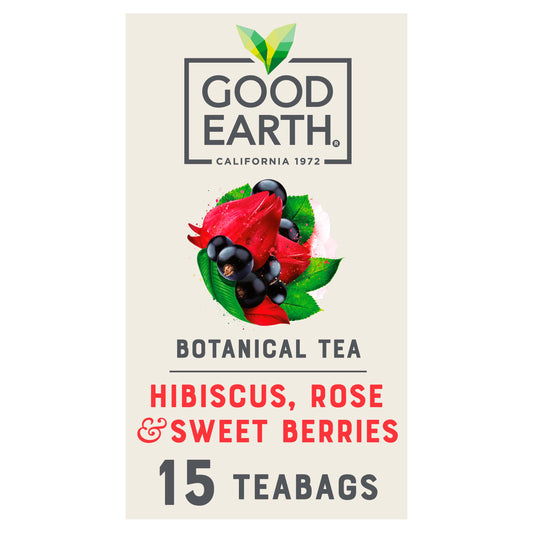 Good Earth Hibiscus, Rose & Sweet Berries Tea Bags x15 39g GOODS Sainsburys   