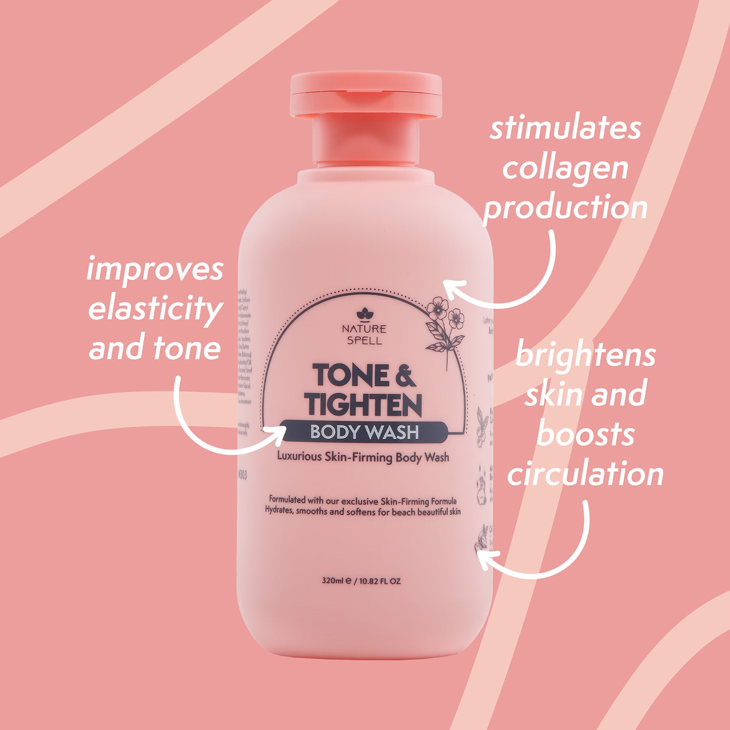Nature Spell Tone & Tighten body wash 320 ml, UK version
