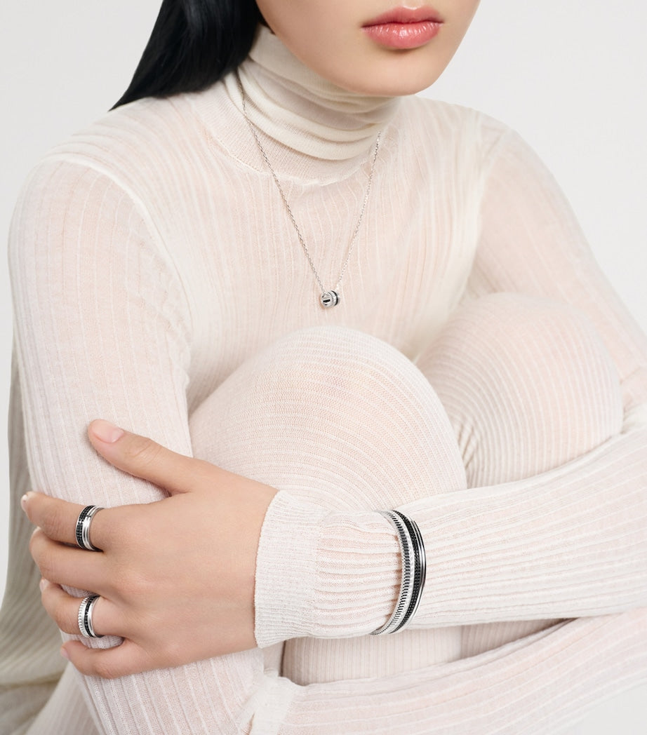 Boucheron small white gold Quatre black ring - British product