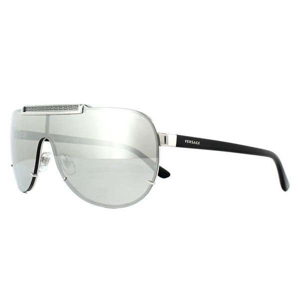 Versace VE2140 silver mirrored sunglasses for men, imported from the UK