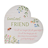 The Cottage Garden Floral Heart Mantel Plaque 'Friend' GOODS Superdrug   