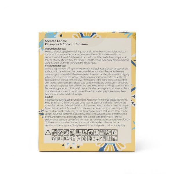 Disney Stitch pineapple and coconut blossom scented candle 195g, imported from the UK