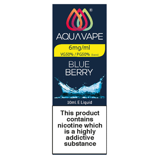 Aqua Vape Blueberry E-Liquid 6mg GOODS ASDA   