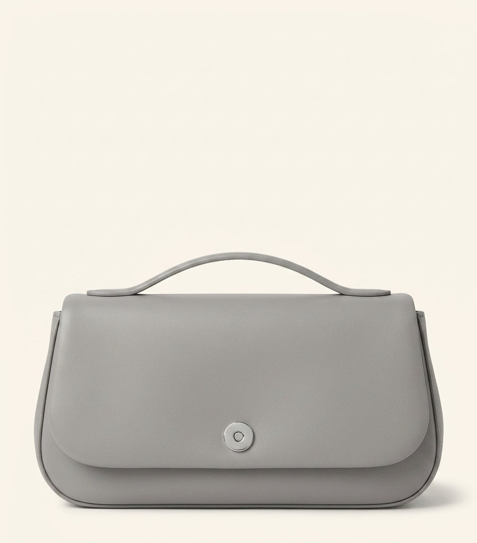 Mulberry Lily Leder-Clutch, importiert aus Großbritannien