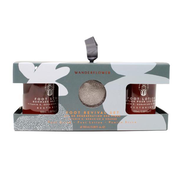 Wanderflower foot care gift set Geranium & Orange 2x100ml (British brand)