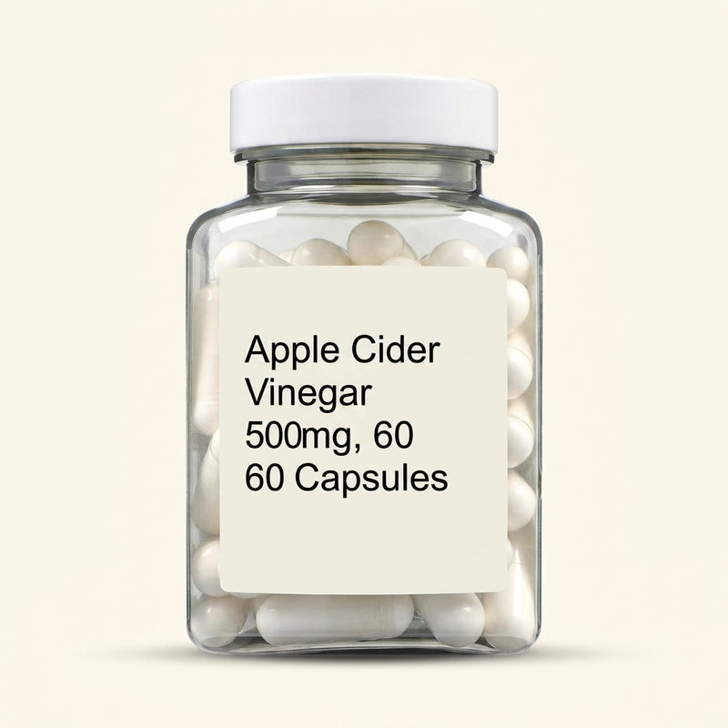 Holland & Barrett apple cider vinegar capsules 500mg 60 capsules, imported from the UK