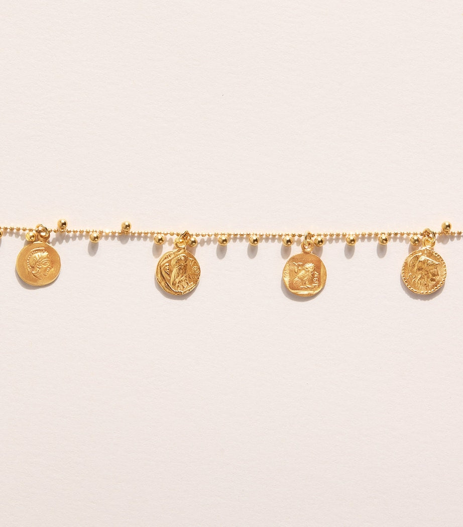 Hermina Athens gold-plated Athena charm necklace, UK version