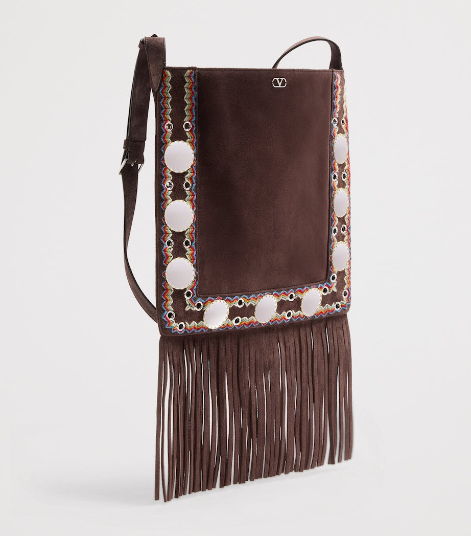 Valentino Garavani medium suede Nellcôte cross-body bag, imported from the UK