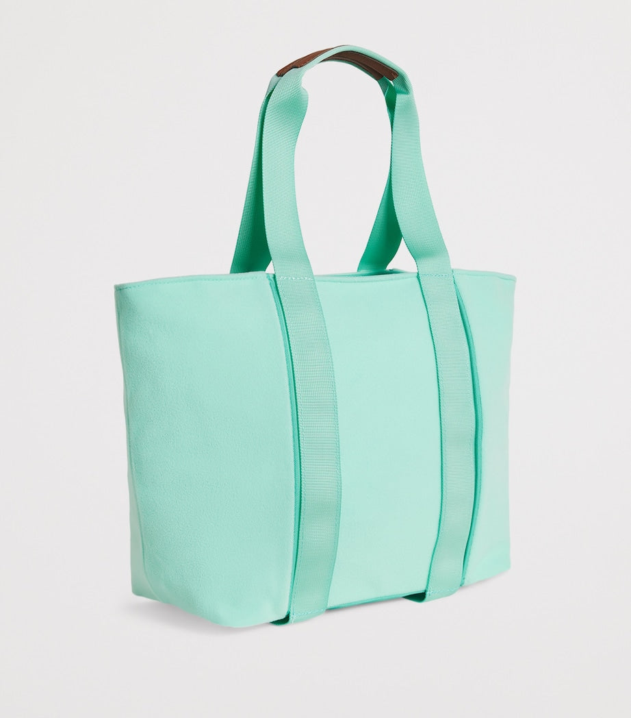 Becco Bags felt tote bag with interchangeable patches, imported from the UK