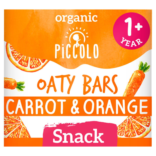 Piccolo Mighty Oaty Baby Cereal Bars Apple Carrot & Orange Textured 1+ Year 6x20g snacks & rusks Sainsburys   