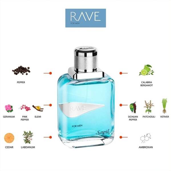 Sapil Rave 100ml eau de toilette, British product
