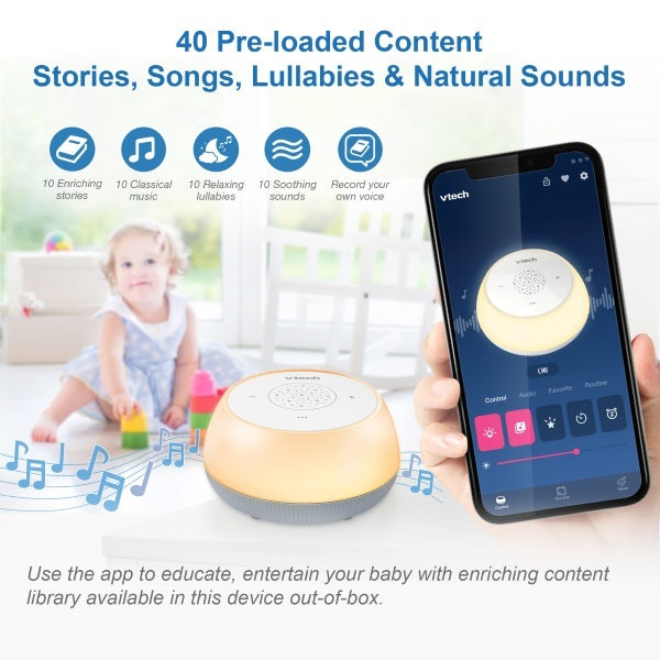 VTech V-Hush mini sleep soother with projector and night light - British product