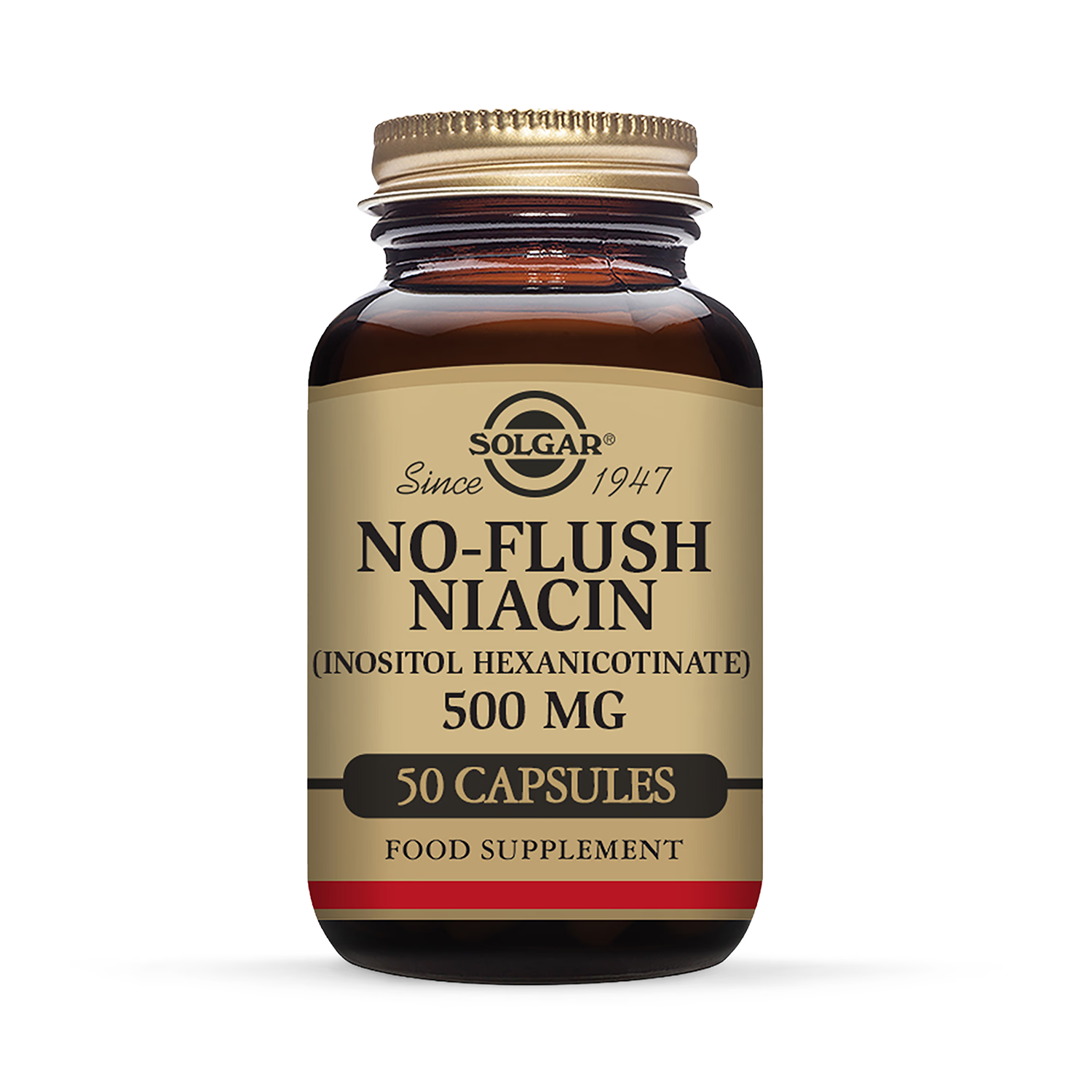 Solgar No-Flush Niacin 500mg vegi capsules, UK version