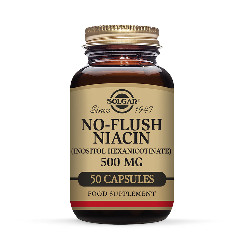 Solgar No-Flush Niacin 500mg vegi capsules, UK version