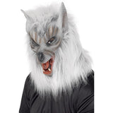 Smiffys Wolf Mask grey overhead latex costume, UK version