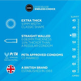 EXS extra thick condoms 12 pack, imported from the UK