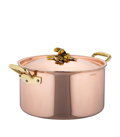 Harrods Ruffoni Copper Olivia Cupra Stock Pot with Lid (26cm)- Buy online at McGrocer