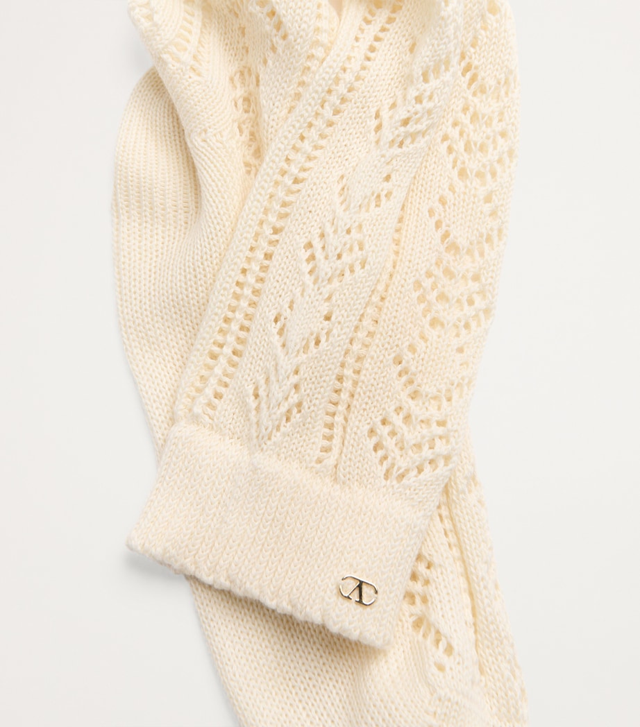Valentino pointelle-knit cotton socks, UK version