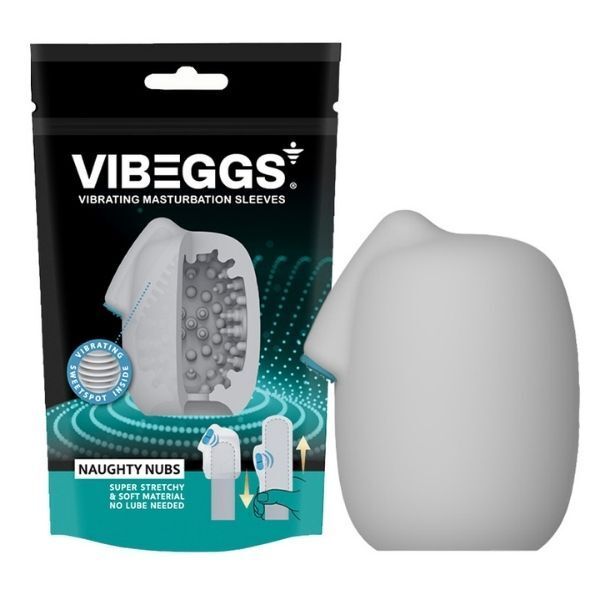 VIBEGGS Naughty Nubs vibrating sleeve, imported from the UK