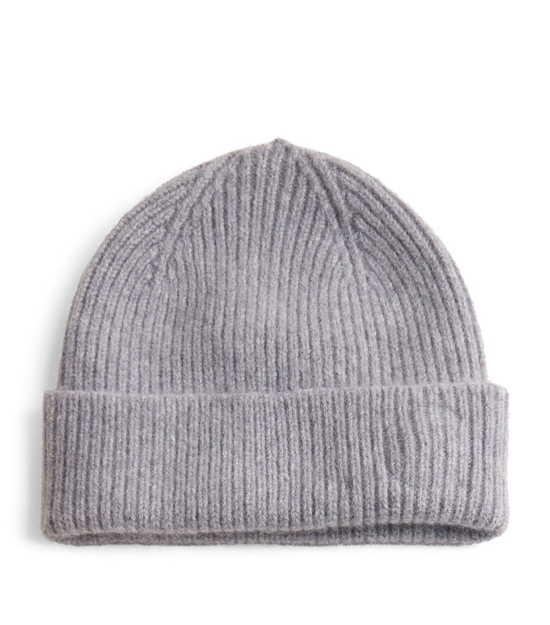 Le Bonnet lambswool ribbed beanie, imported from the UK