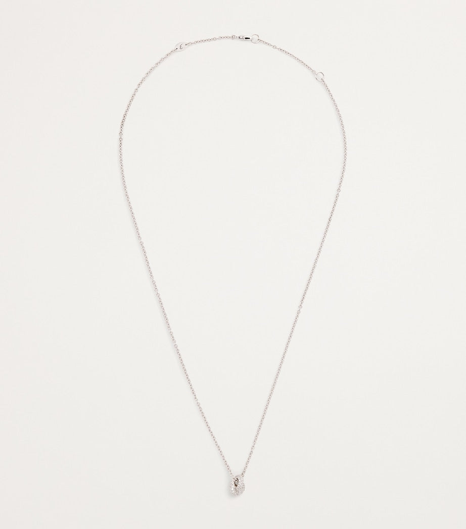 Engelbert White Gold and Pavé Diamond Legacy Knot Necklace