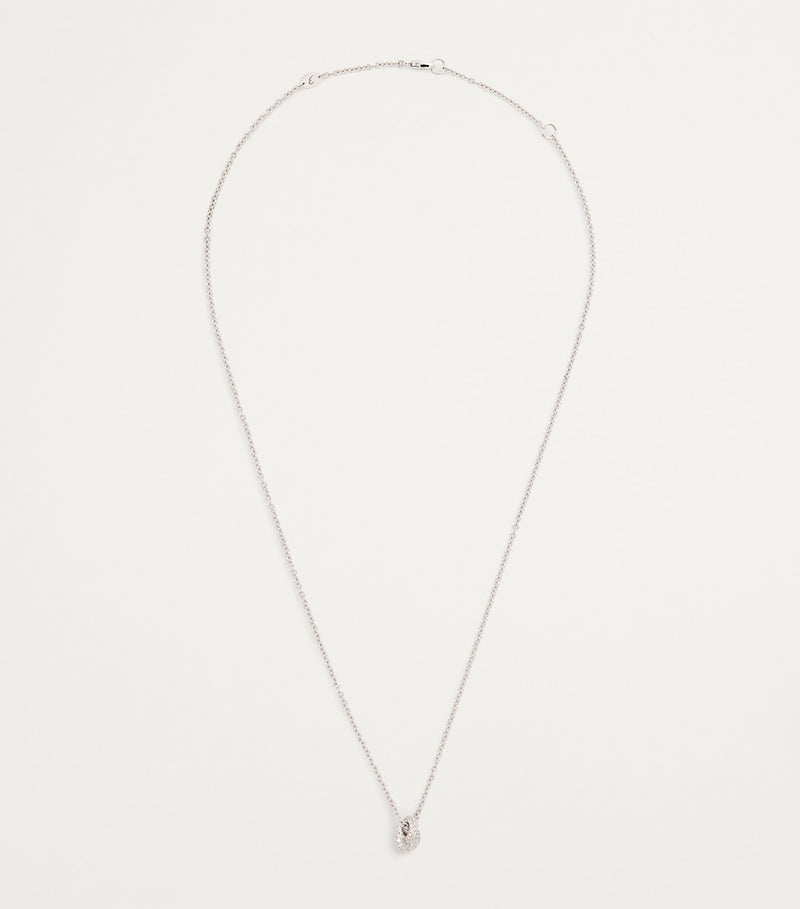 Engelbert White Gold and Pavé Diamond Legacy Knot Necklace