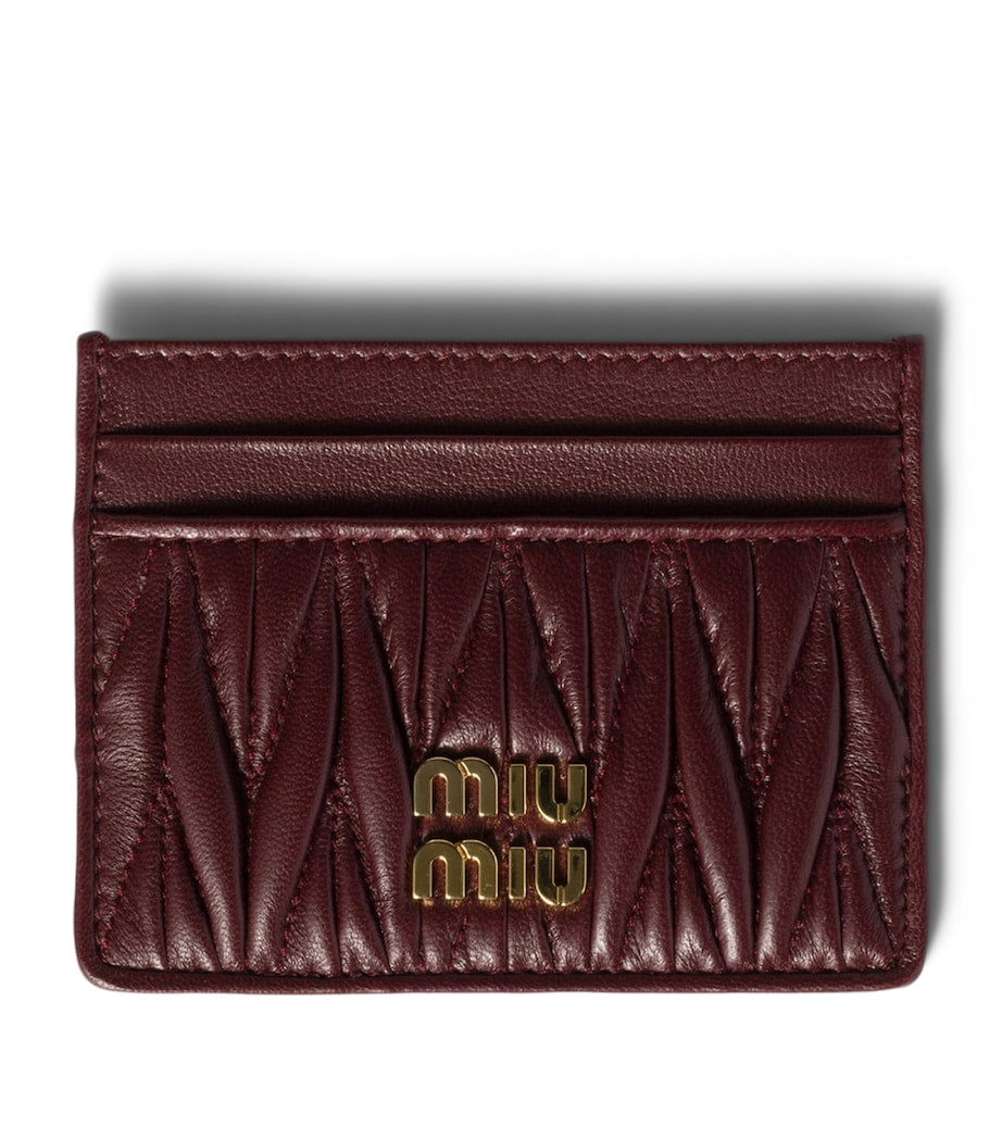 Miu Miu matelassé nappa leather card holder, imported from the UK