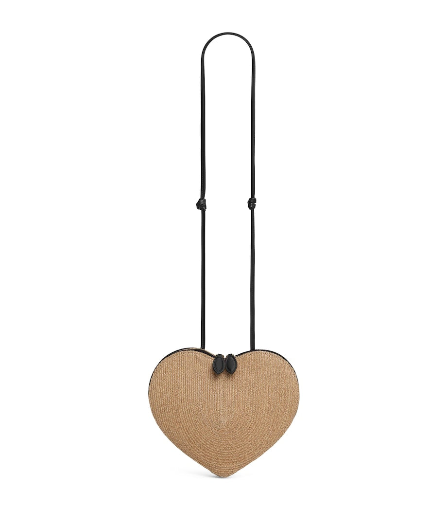 Alaïa heart-shaped straw shoulder bag (British brand)