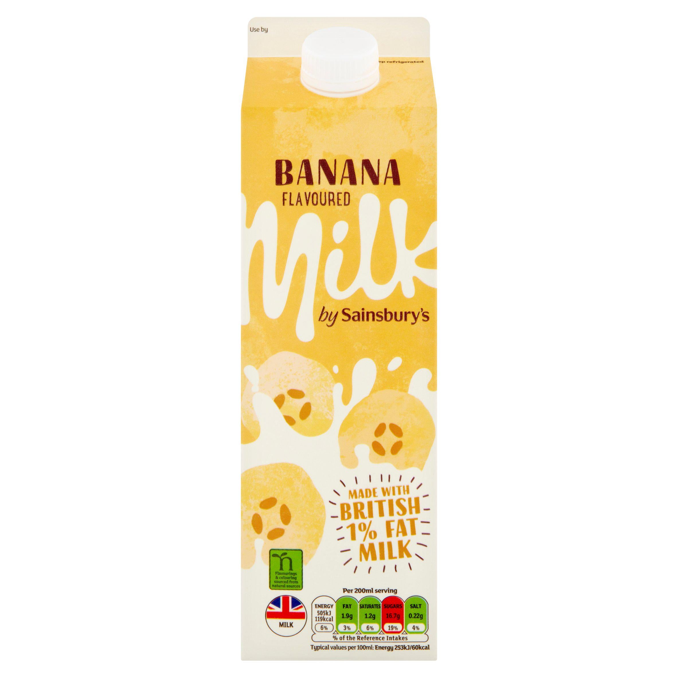 Sainsbury's Banana Milkshake 1L All juice & smoothies Sainsburys   