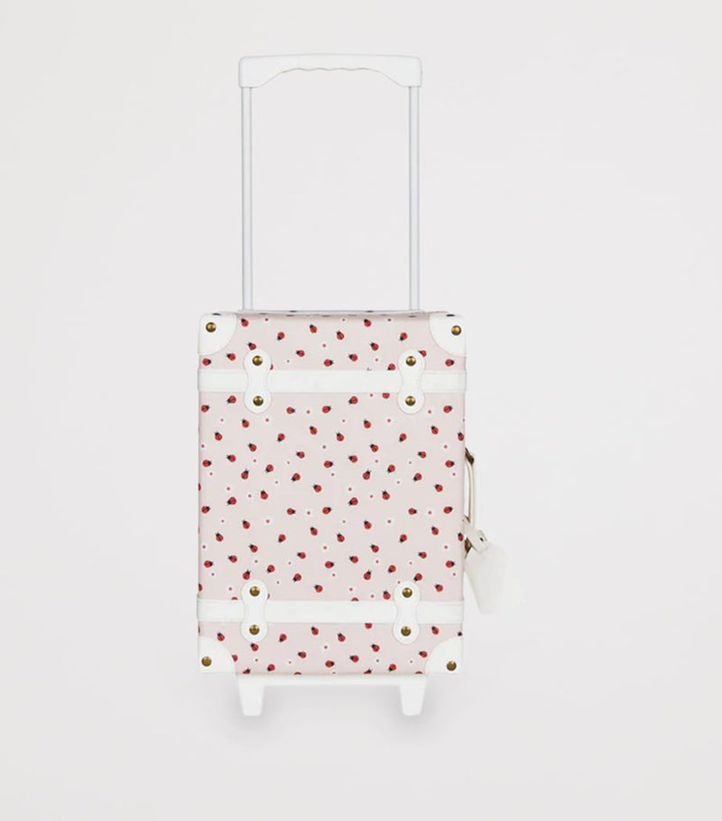 Olli Ella ladybug print See-Ya suitcase, imported from the UK