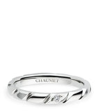 Chaumet Torsade de Chaumet platinum diamond wedding band, imported from the UK