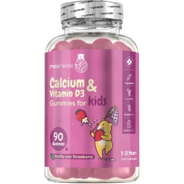 Maxmedix Calcium and Vitamin D3 gummies 90 count - British product