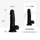 So Divine PleasureHub Real Skin Feel black silicone dildo (British brand)