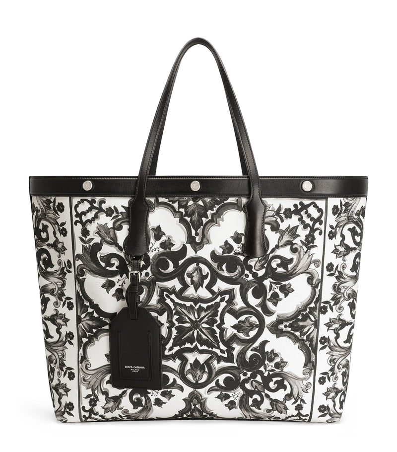 Dolce&Gabbana Majolica canvas tote bag 40cm (British brand)