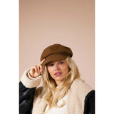 SVNX baker boy hat brown 55-59cm adjustable, UK version