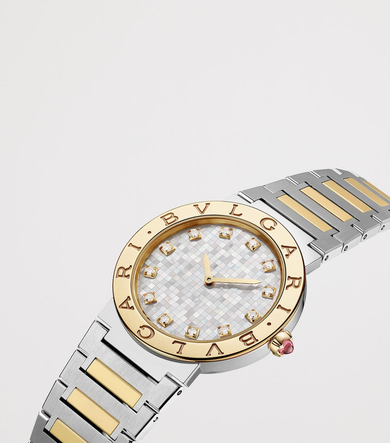 Bvlgari stainless steel and gold watch 33mm UK version
